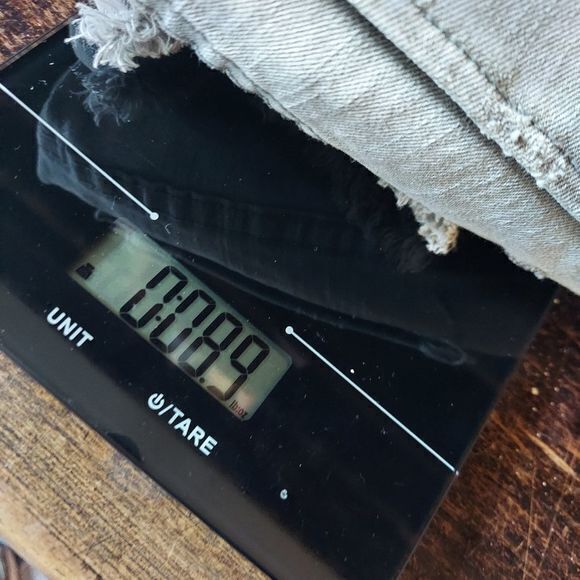 Mossimo High Rise Denim Shorts Gray Button Fly Cotton Sz 4 - Picture 8 of 8